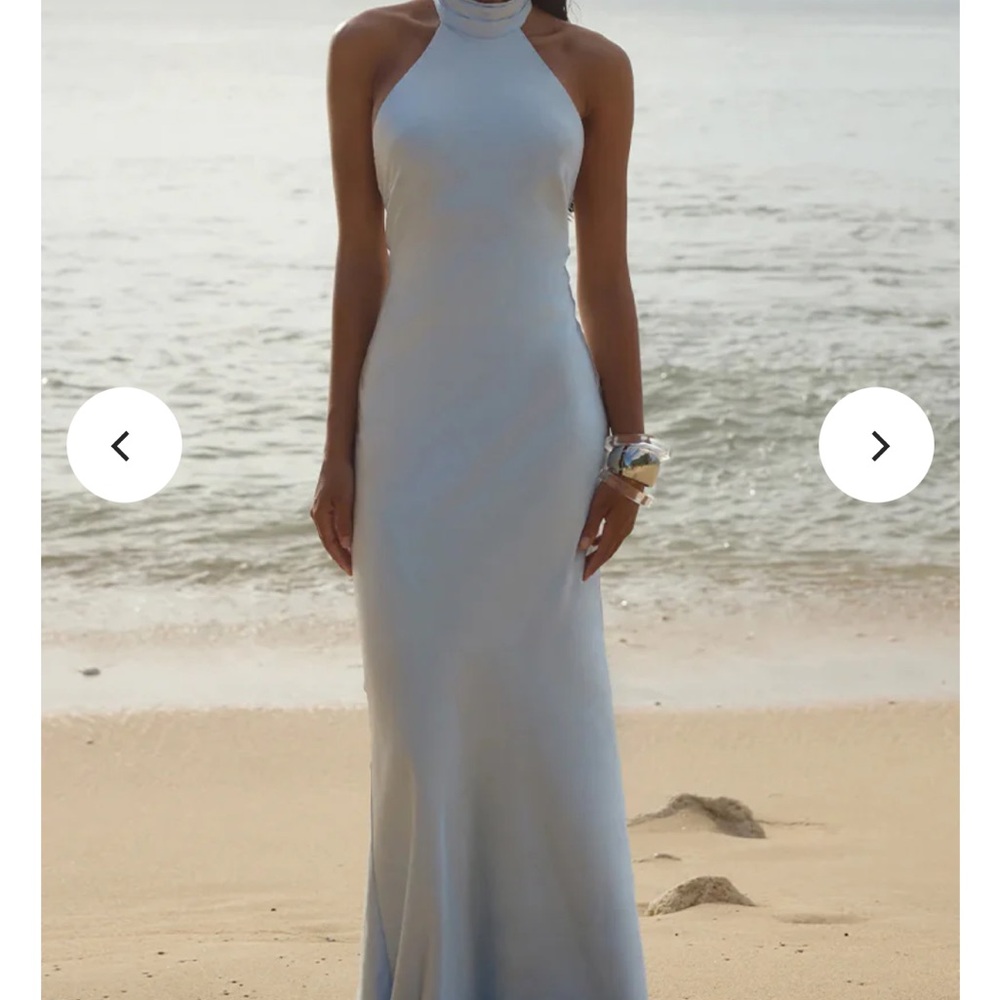 Brigitte Maxi Dress in Light Blue- Runaway The Label NEW